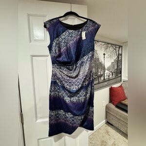 The Limited Asymmetrical Dress in Blue and Purple
